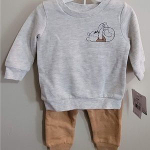 NWT - Winnie the Pooh & Friends Sweatshirt and pants set. Size 6-9 months
